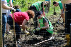 Freiwillige Helferinnen bei der Arbeit